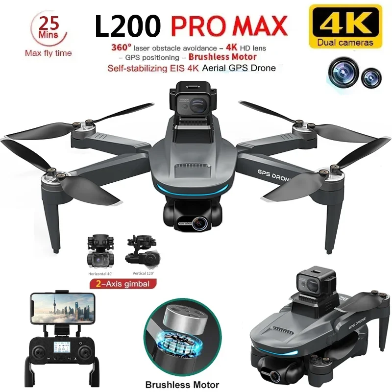 L200 PRO MAX Drone 4K 2-Axis P – обзор и цена Drone Racing Camera
