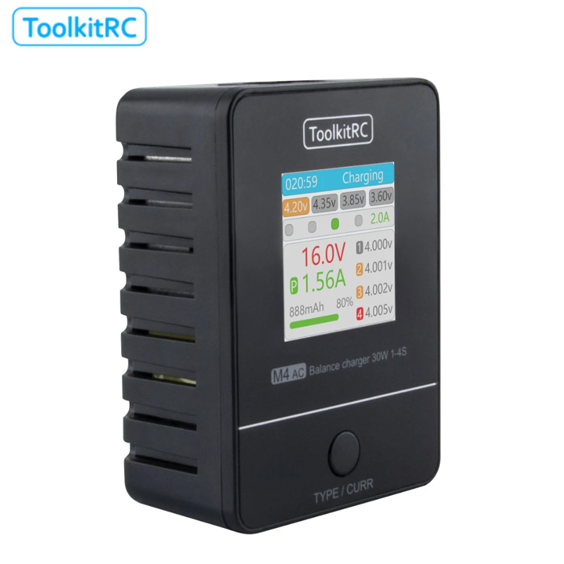 ToolkitRC M4AC 30W LCD Screen  – обзор и цена Drone Racing Charger