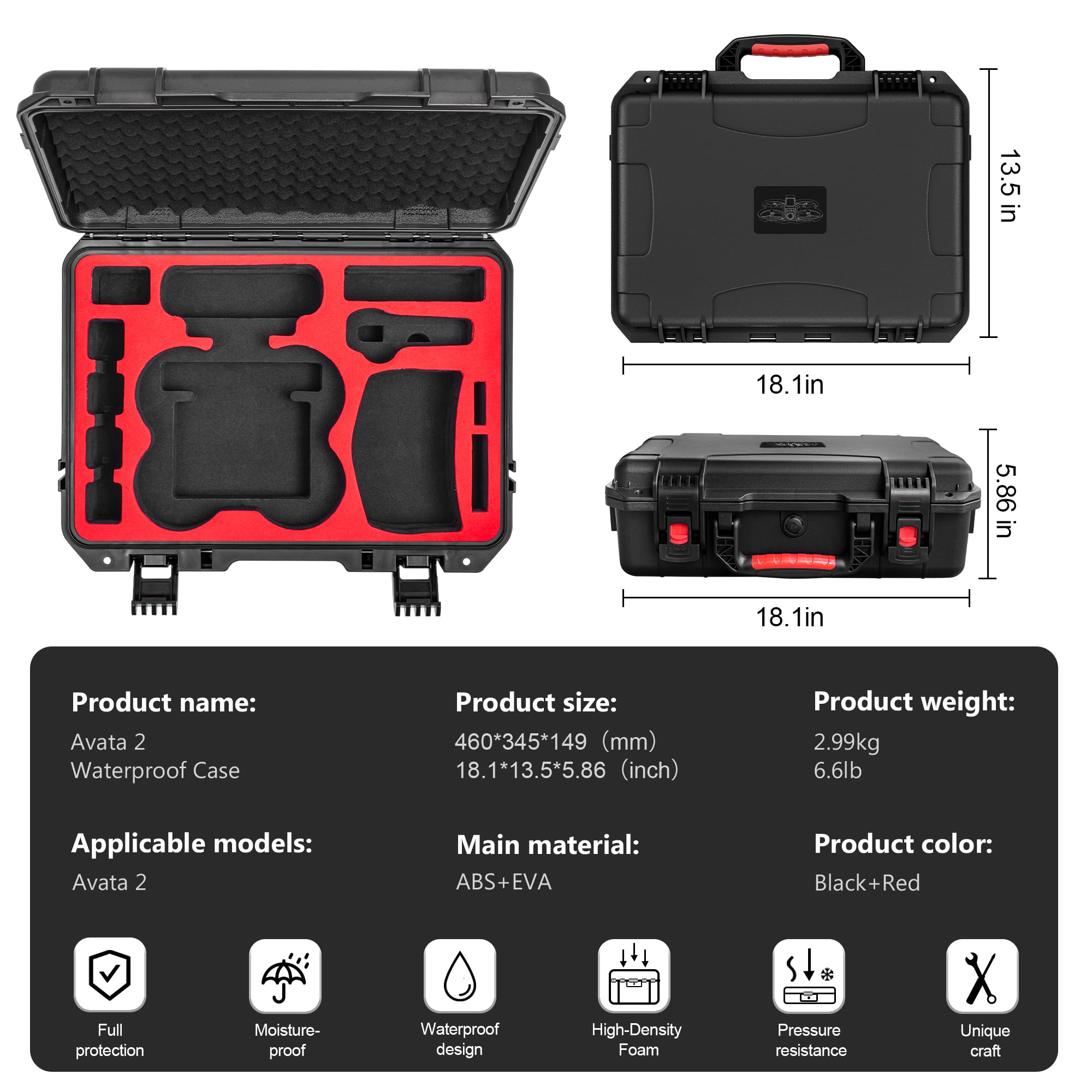 Carrying Hard Case for DJI Ava – обзор и цена Drone Racing Goggles