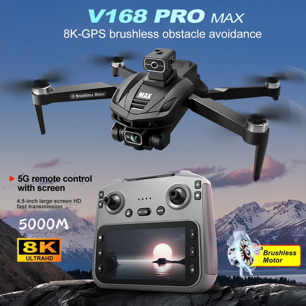 V168 PRO Max GPS Drone 8K Prof – обзор и цена Drone Racing Camera