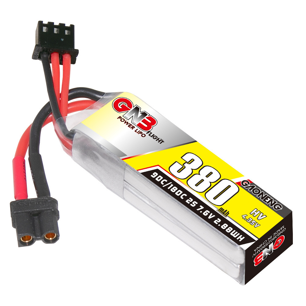 GNB 2S 7.6V 380mAh 90C/180C Li – обзор и цена Drone Racing Battery