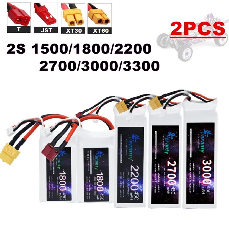 2PCS 7.4V Lipo 2S Battery 1500 – обзор и цена Drone Racing Battery