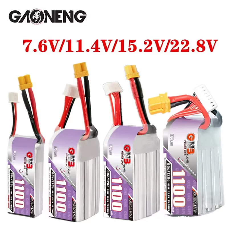 GNB 1100mAh 2S 3S 4S 6S 60C/12 – обзор и цена Drone Racing Battery