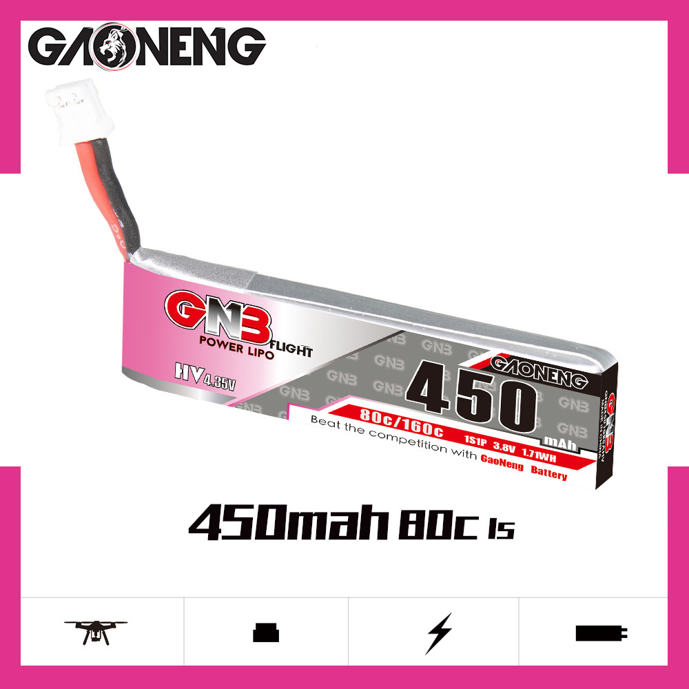 GNB HV 1S 3.8V 450mAh 80C/160C – обзор и цена Drone Racing Battery