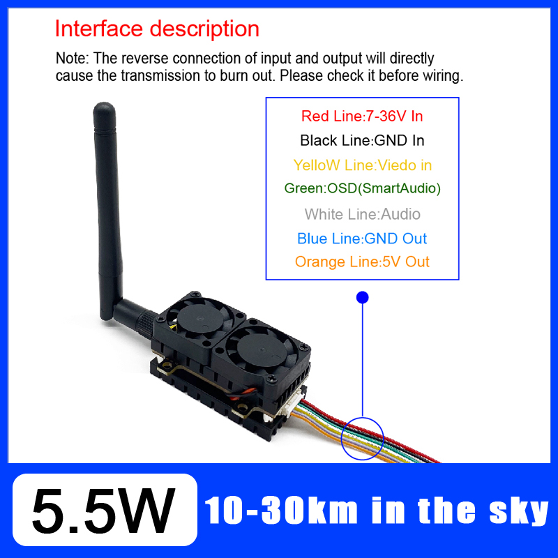 Long Range 5.8GHz 5.5W Video T – обзор и цена Drone Racing Vtx