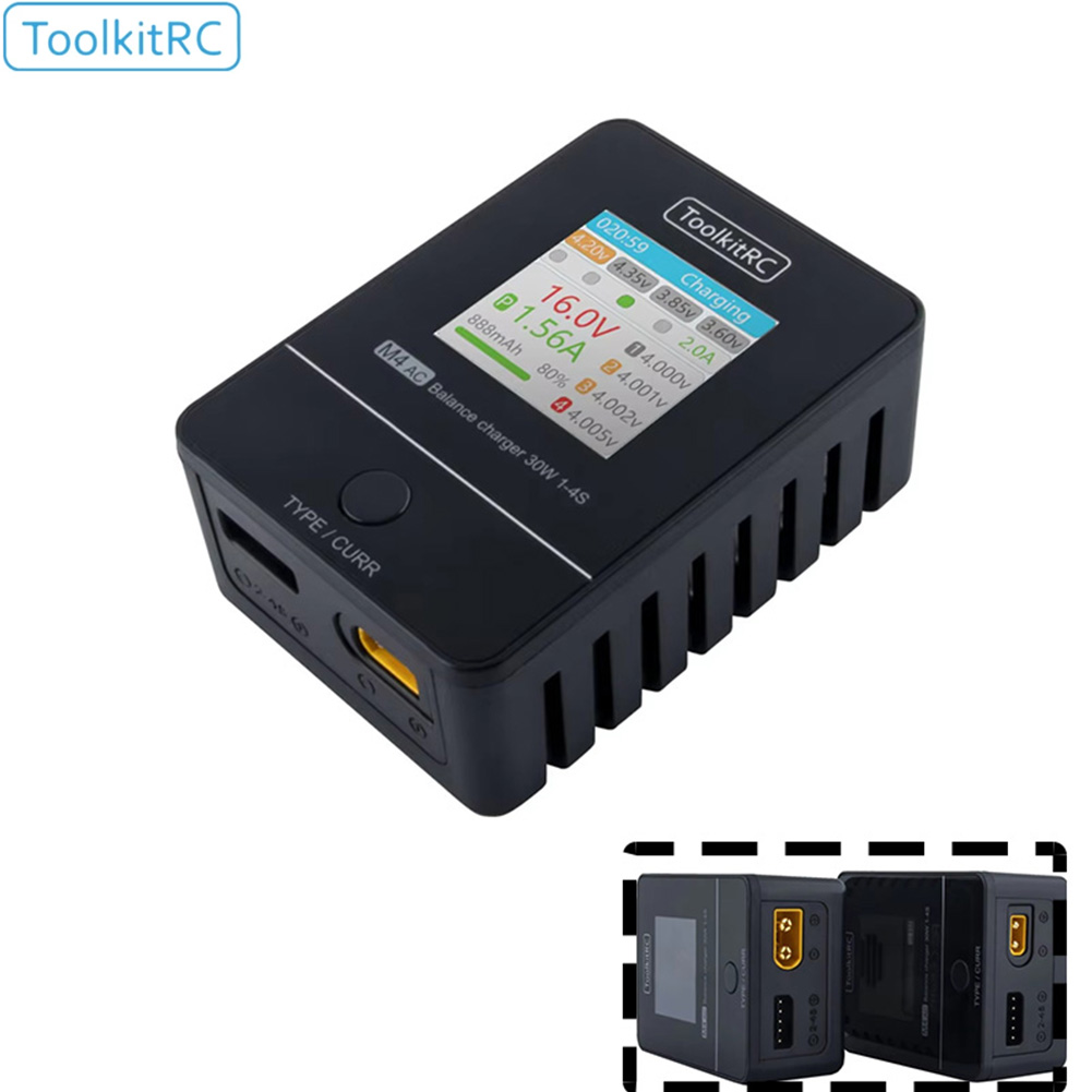 ToolkitRC M4AC 30W Compact AC  – обзор и цена Drone Racing Charger