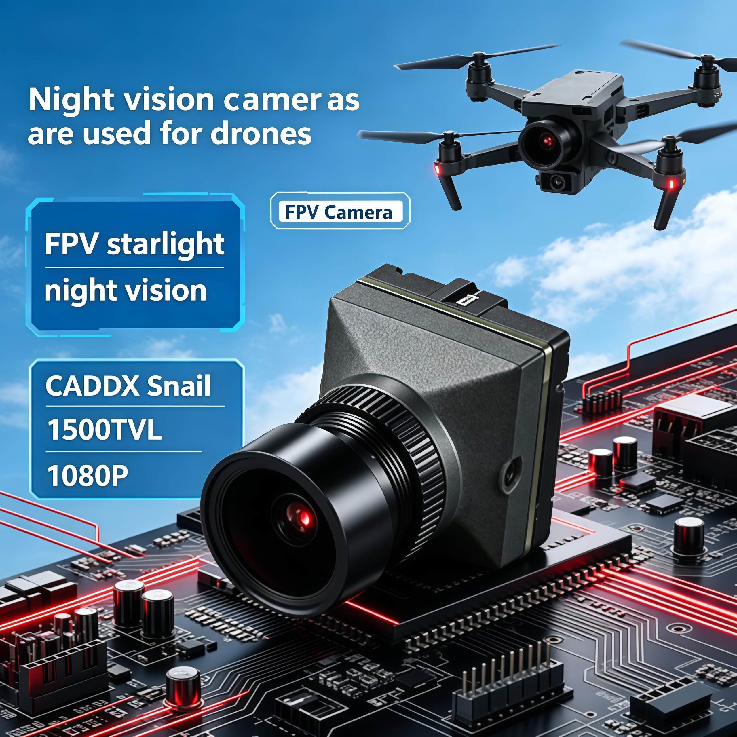 1500TVL HD CADDX Snail FPV Cam – обзор и цена Drone Racing Camera